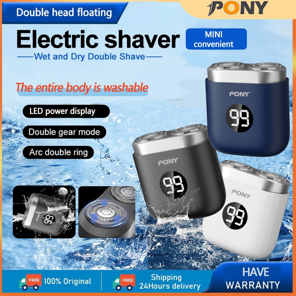 Pony Waterproof Mini Razor Electric Portable Rechargeable Razor Travel ...