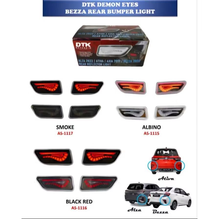 Perodua New Bezza Ativa Alza Rear Bumper Reflector LED 5 | Shopee Malaysia