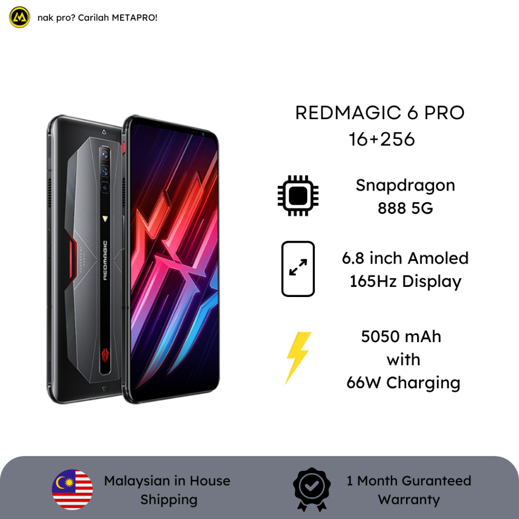 (Original Used) ZTE Nubia Redmagic 6 Pro 16GB+256GB | Shopee Malaysia
