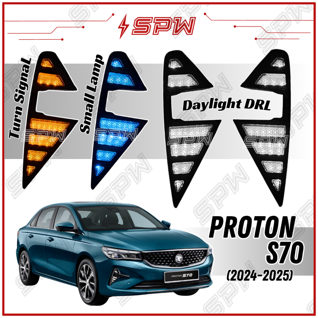 Proton S70 (2023-2025) Mustang-Design DRL Daylight Foglamp Cover LED ...