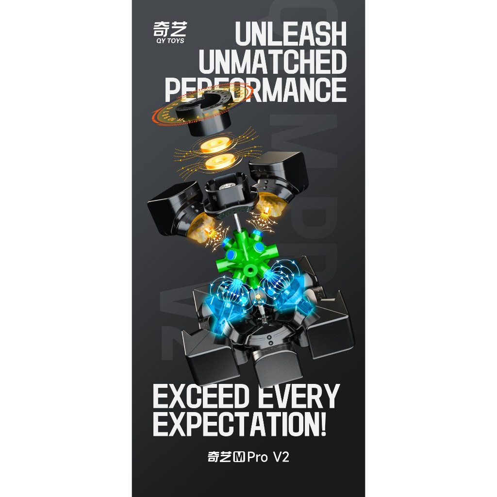[JPEARLY] Qiyi M Pro V2 3x3 M | Maglev Core Magnets UV Coating ...
