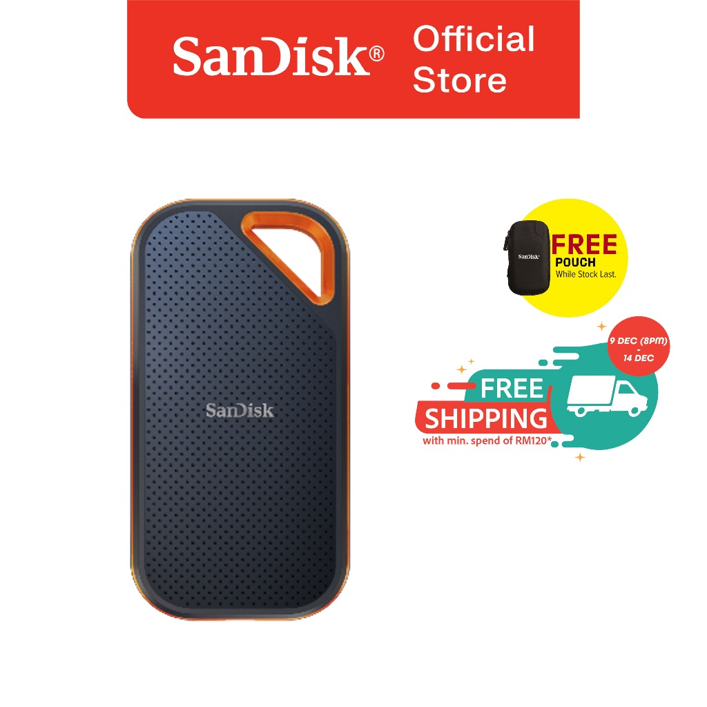 SANDISK 外付SSD Extreme PRO 1TB 未使用品（開封済）。