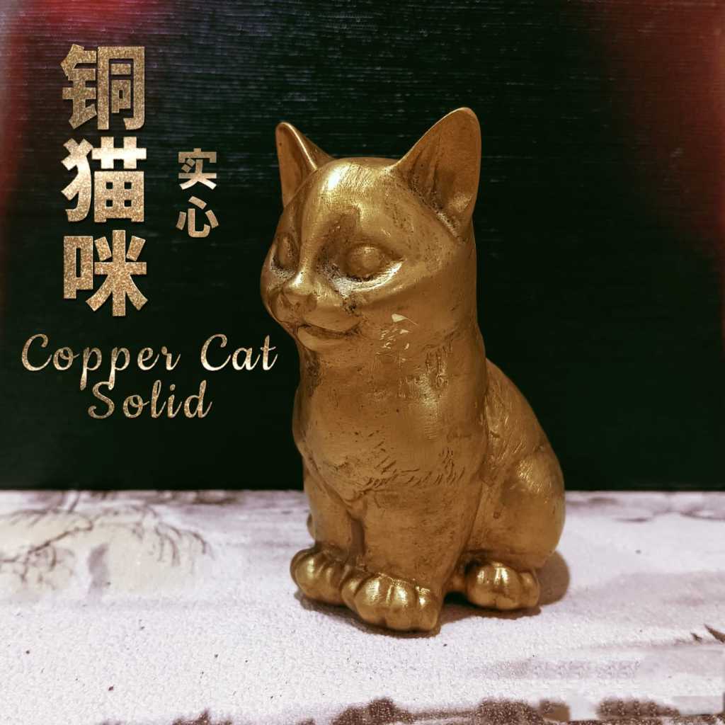 [Fortune Destiny] Feng Shui Solid Copper Cat Brass Cat (Solid ...