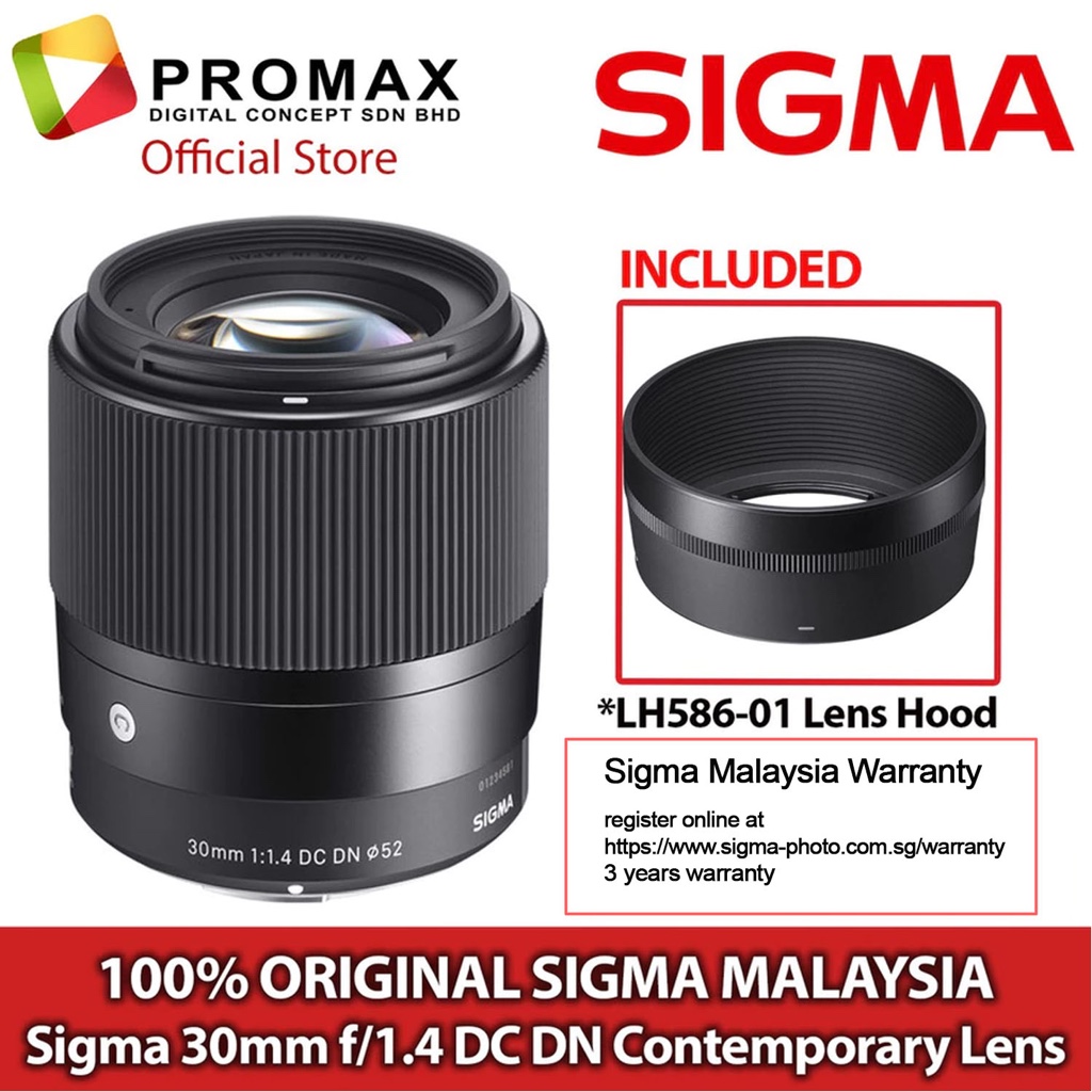 Sigma 30mm DC DN Contemporary Lens for Sony E Canon RF Fuji-X