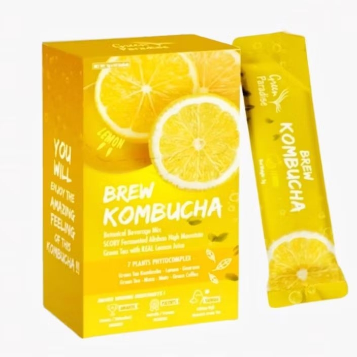 Brew Kombucha Probiotic Botanical Beverage Mix 5g x 10s x 1 Box (Lemon ...
