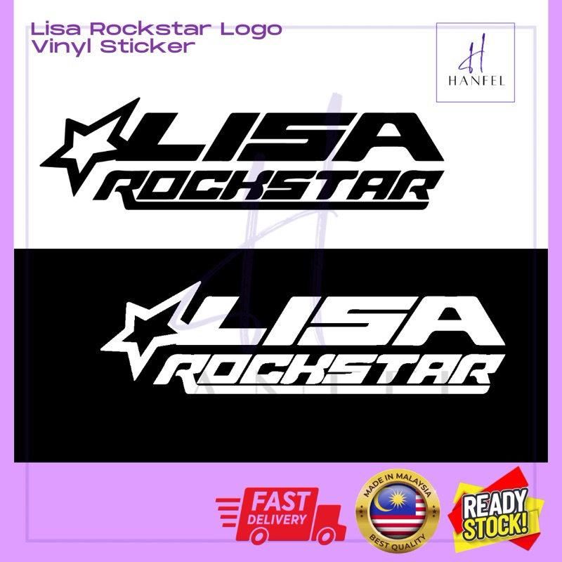 lisa-rockstar-logo-blackpink-vinyl-sticker-die-cut-shopee-malaysia