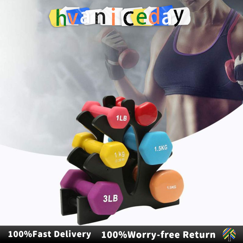 3 Tier Plastic Dumbbell Rack Dumbbell Storage Rack Space-saving ...