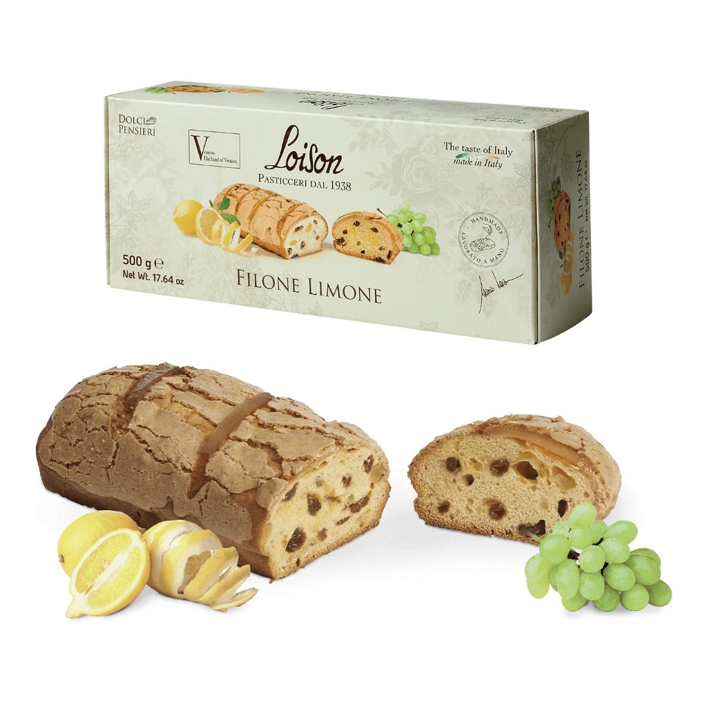 Loison Cake Filone Limone, Lemon and Grapes Loaf Bread 450g | Shopee ...