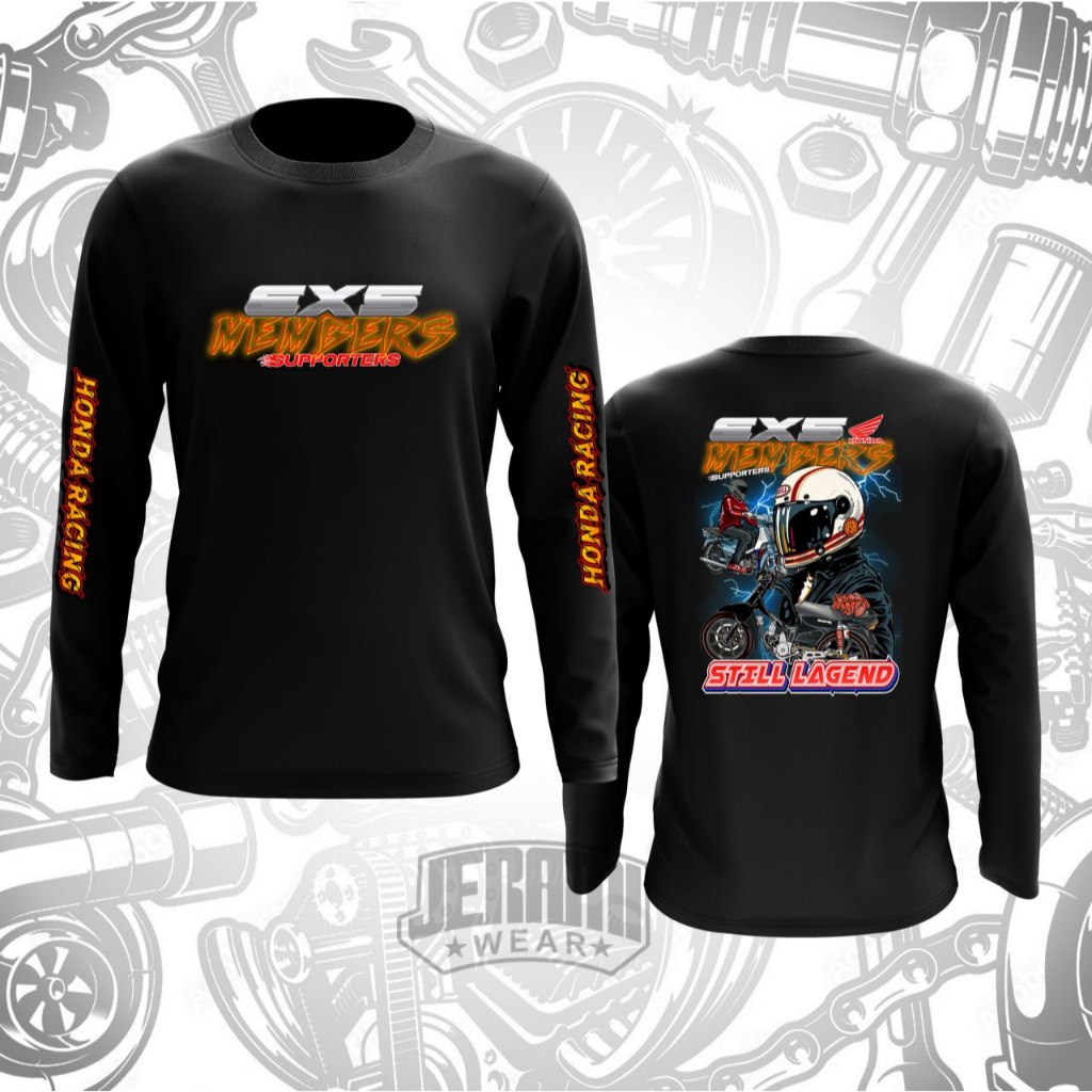 Tshirt permotoran Honda EX5 members supporters V2 Cotton 100% DAN ...