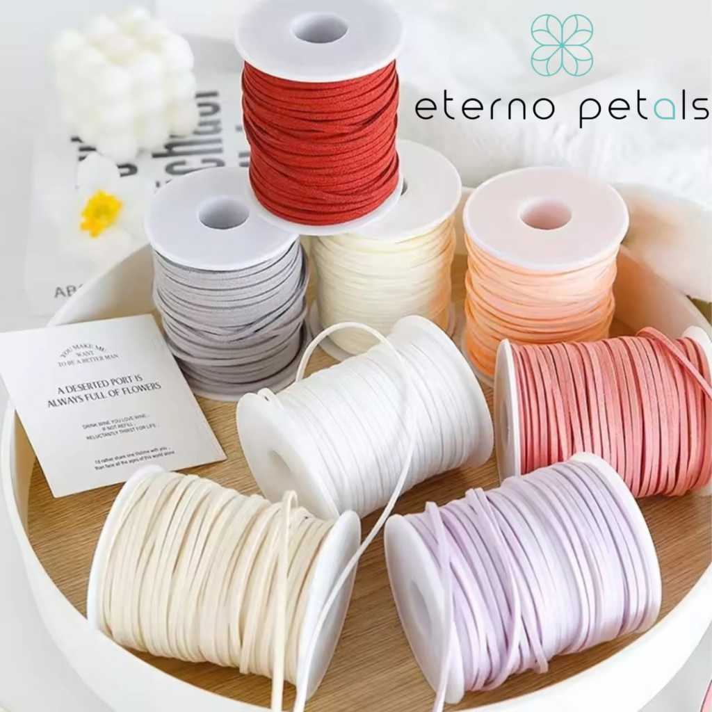 Leather Rope Deerskin Velvet/Floral Velvet Rope String Flower Gift Box ...