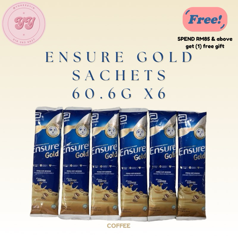 Abbott Ensure Gold - Coffee Sachet 60.6g x6 | Shopee Malaysia