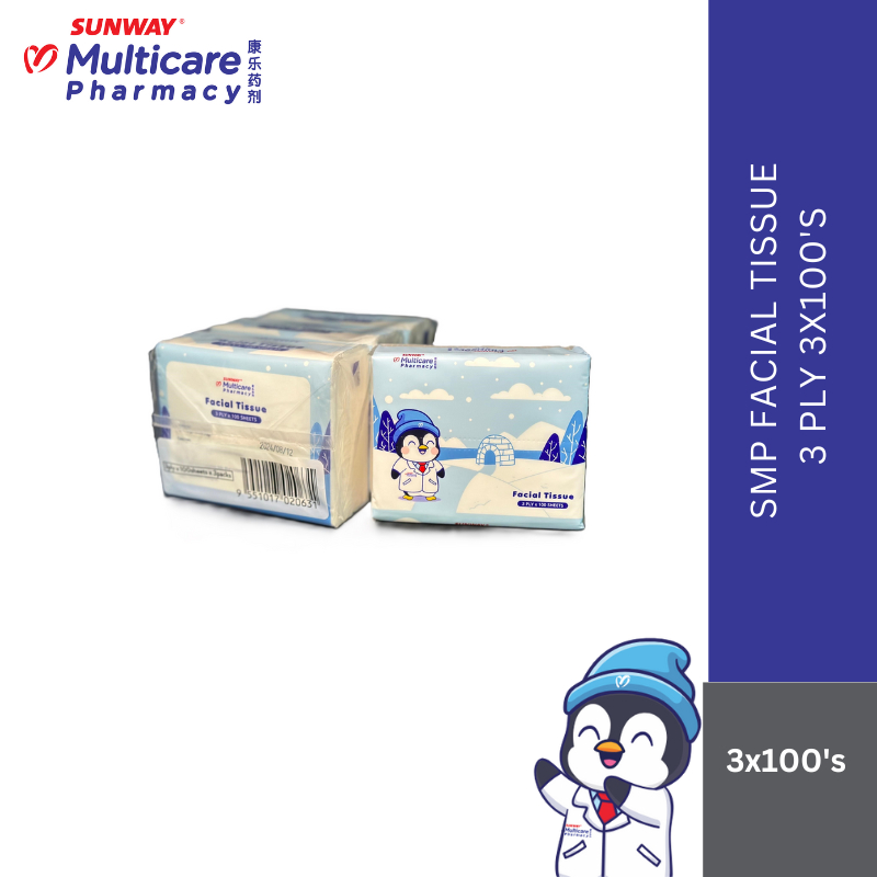 SMP FACIAL TISSUE 3 PLY (3X100'S) | Shopee Malaysia