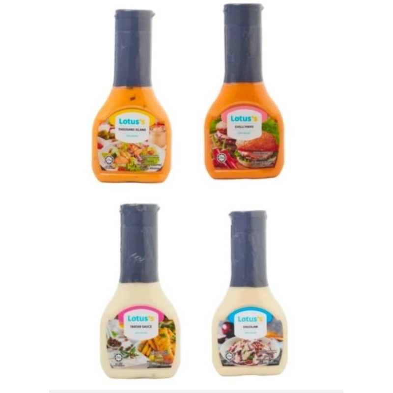 LOTUS Halal Dressing Sauce Thousand Island | Chilli Mayo | Tartar Sauce ...
