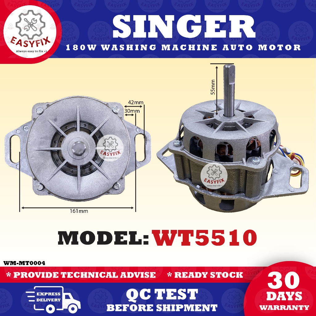 aluminium-wt5510-singer-180w-washing-machine-auto-motor-motor-mesin