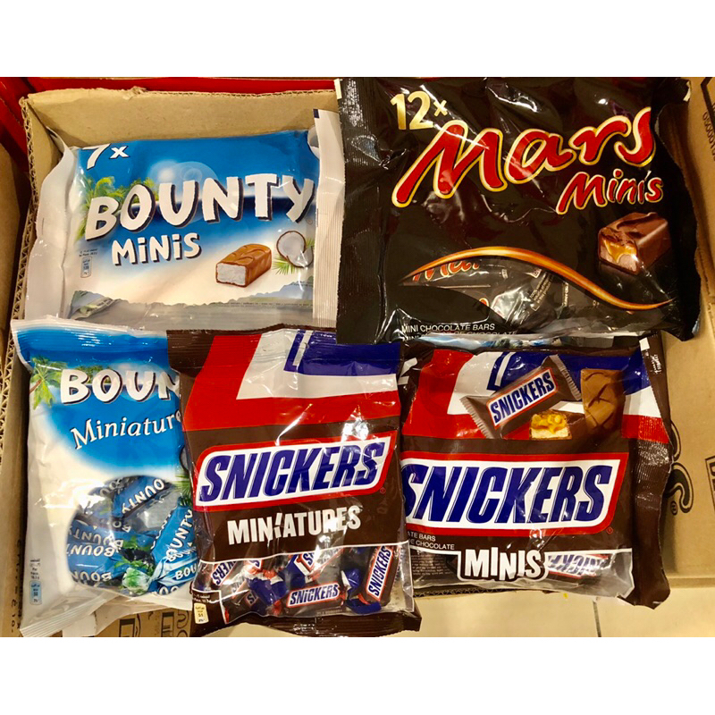 BOUNTY-TWIX-SNICKERS-MARS MINIATURES 150g- 227g COLLECTION | Shopee ...