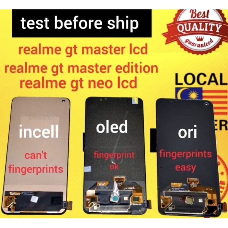 REALME GT 5G LCD REALME GT MASTER EDITION LCD REALME GT NEO LCD Realme ...
