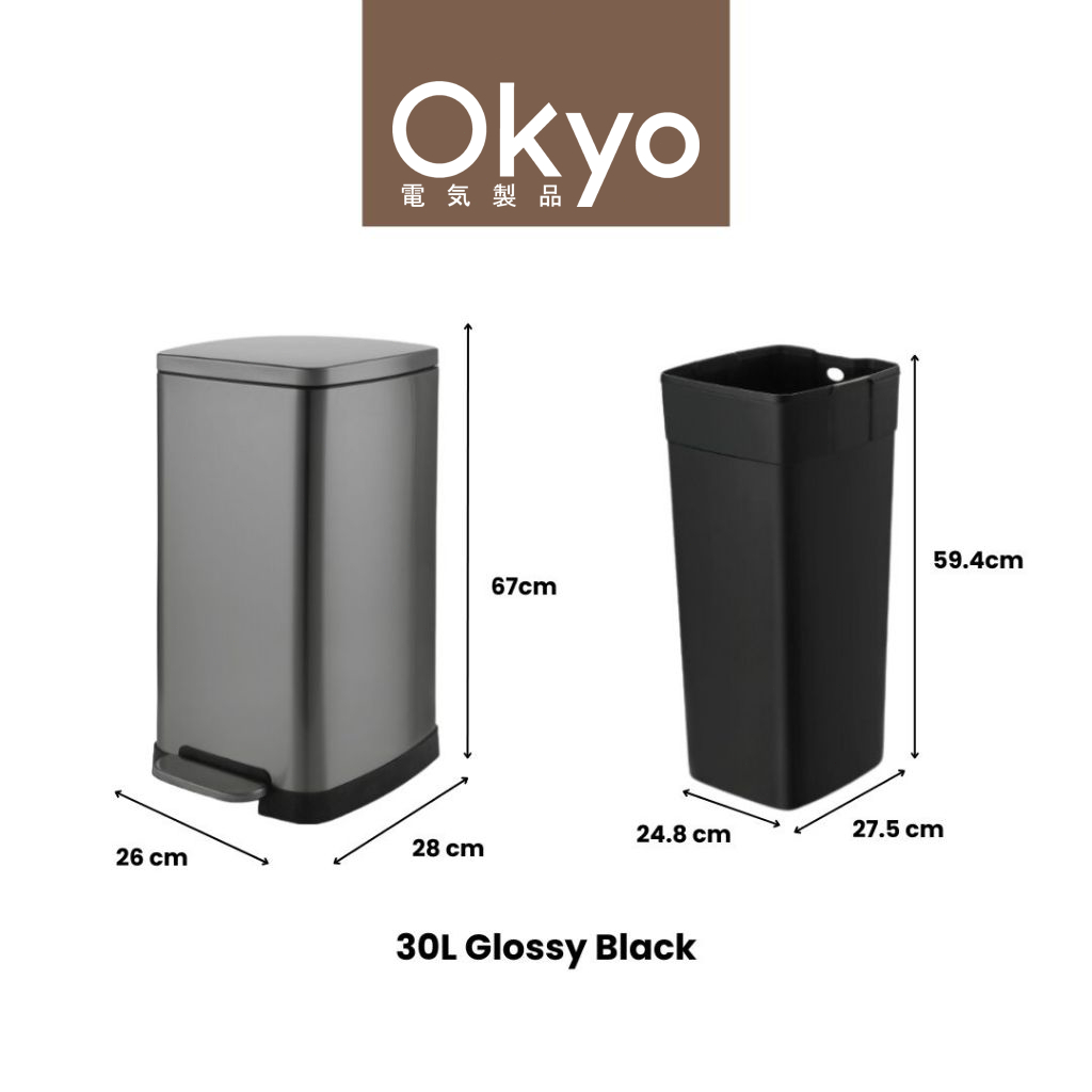 🔥2year warranty🔥Tong sampah besar Dustbin kitchen 30L high-capacity ...