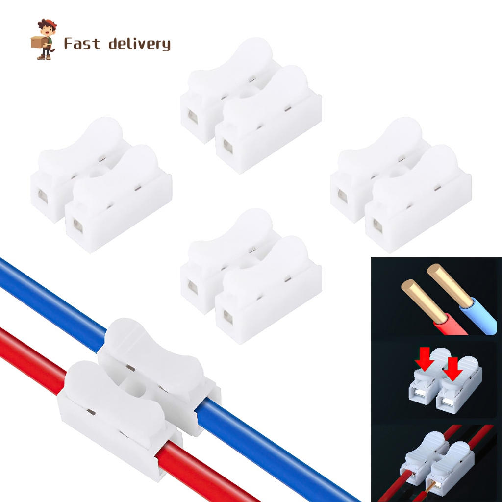 【READY STOCK 】CH-2 Wire Connector Clip，Terminal Connector，Wiring ...