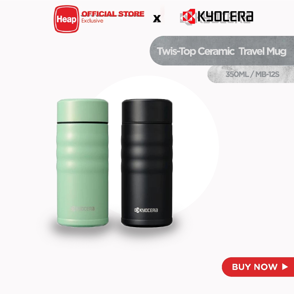 Kyocera Twist Top Ceramic Thermal Insulated Travel Mug Assorted