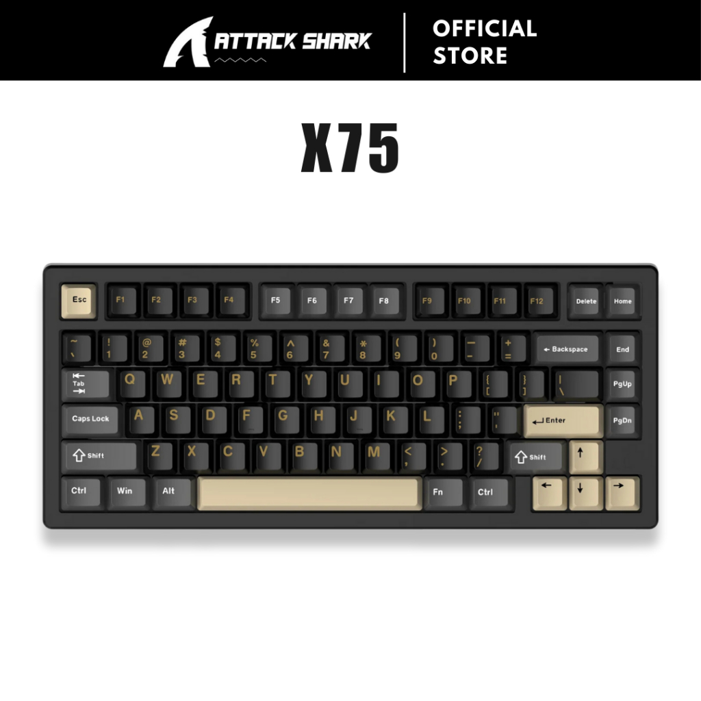 ATTACK SHARK X75 75% Wireless Full Aluminium Mechanical Keyboard Hot ...