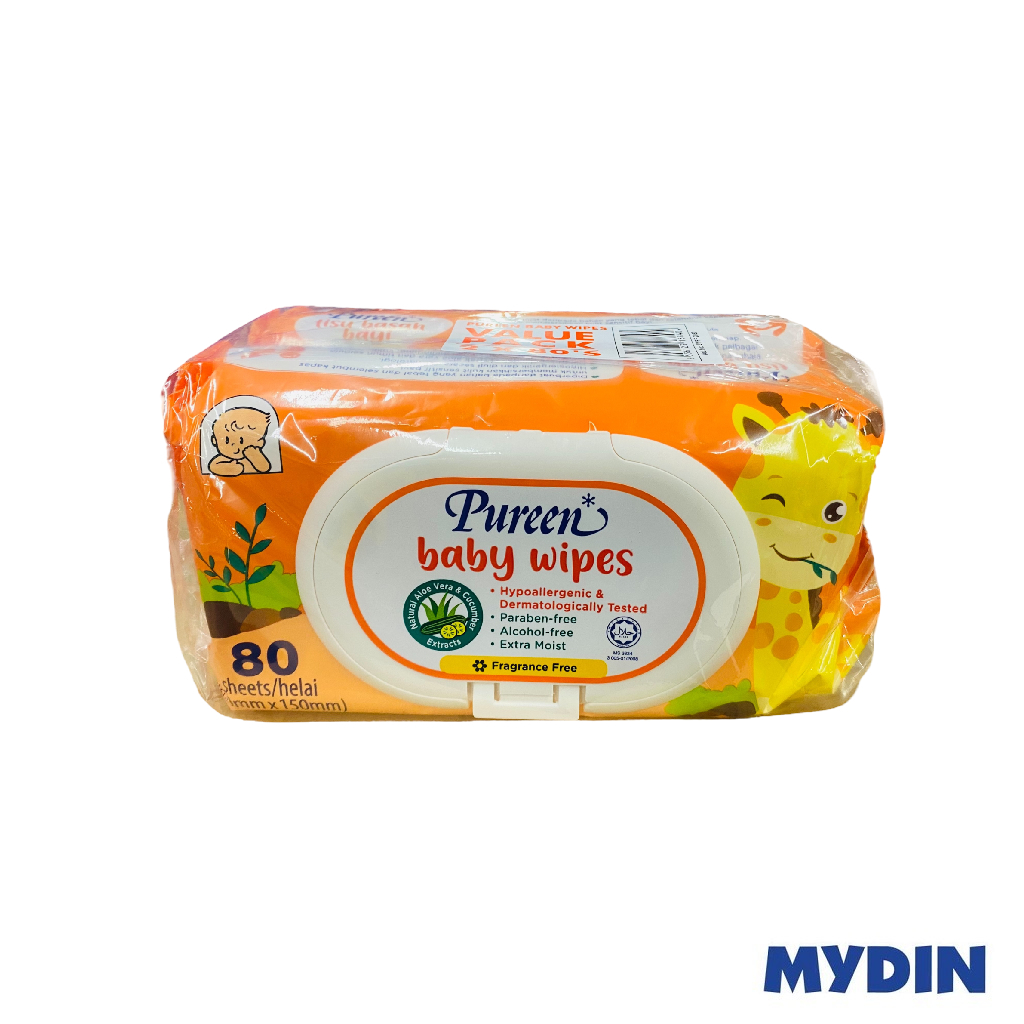 Pureen Baby Wipes Fragrance Free (2 x 80's) | Shopee Malaysia