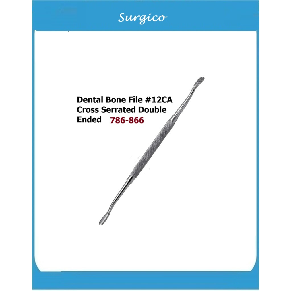 Dental Bone File #12CA Cross Serrated Double Ended | Shopee Malaysia