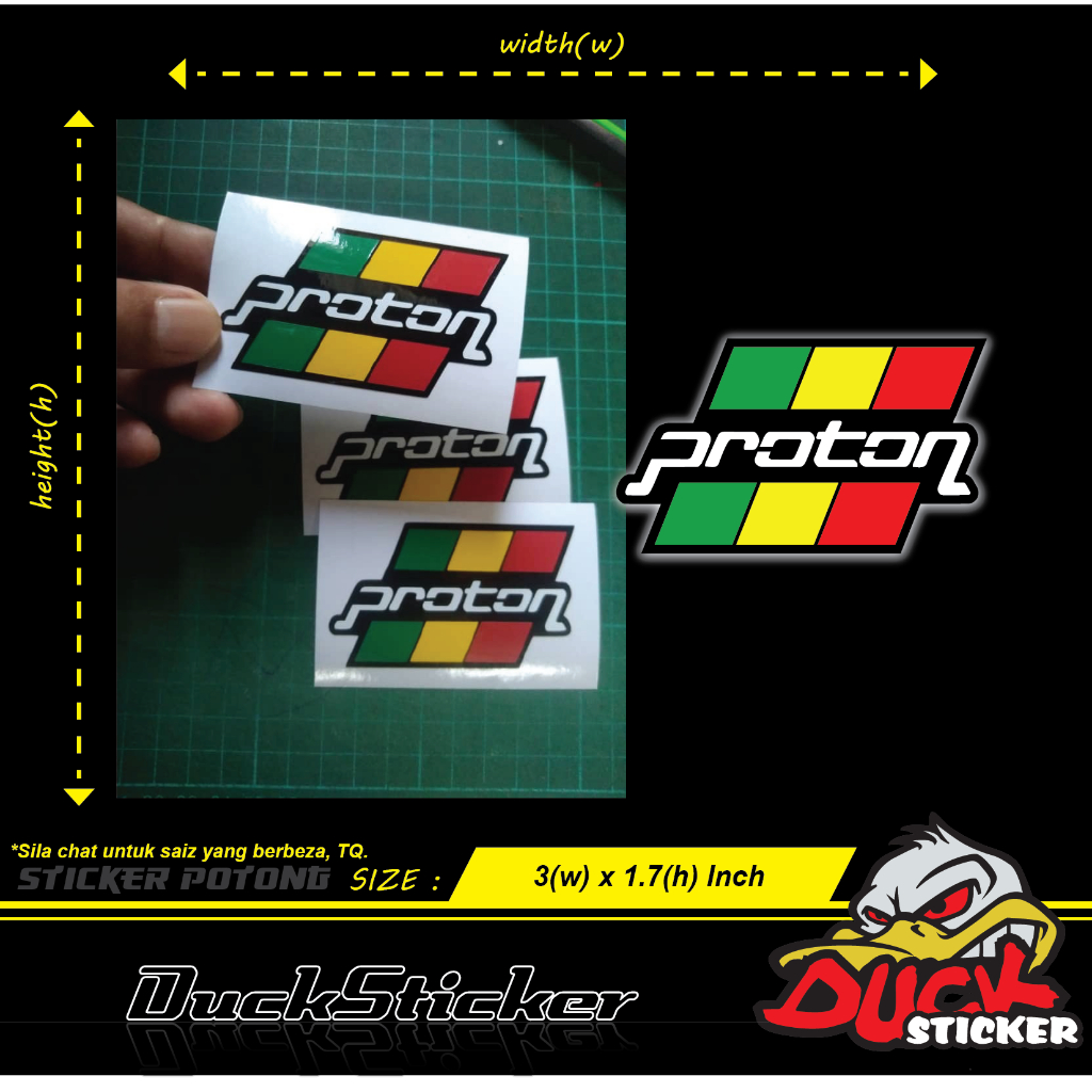 LOGO PROTON 3 STRIPE OLD (SMALL) 1PCS #cuttingsticker #proton | Shopee ...