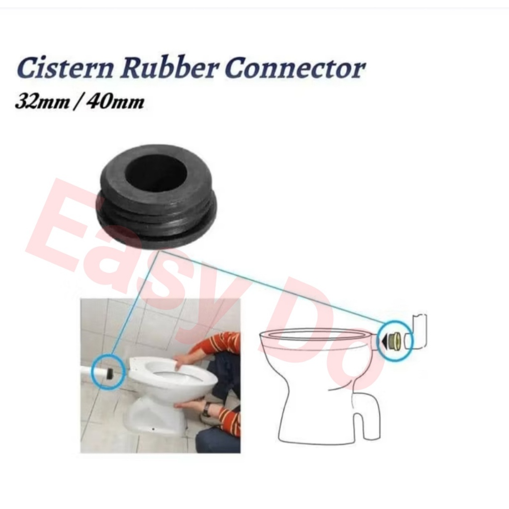 32mm & 38mm (INTERNAL) TECHPLAS TOILET BOWL RUBBER FLUSH PIPE CISTERN ...