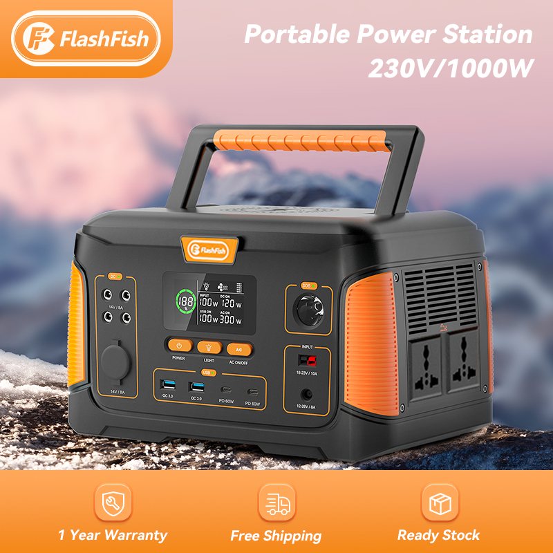 Flashfish 1000watt Portable Solar Generator Camping Power Station ...