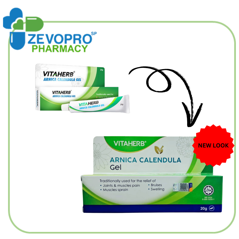 Vitaherb Arnica Calendula Gel (20g) [BRUISHES | VARISOCE | SPIDER VEIN ...