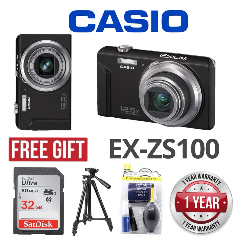 (DISPLAY UNIT) CASIO EX-ZS100 14MP 12.5X OPTICAL ZOOM CCD CAMERA (1 ...
