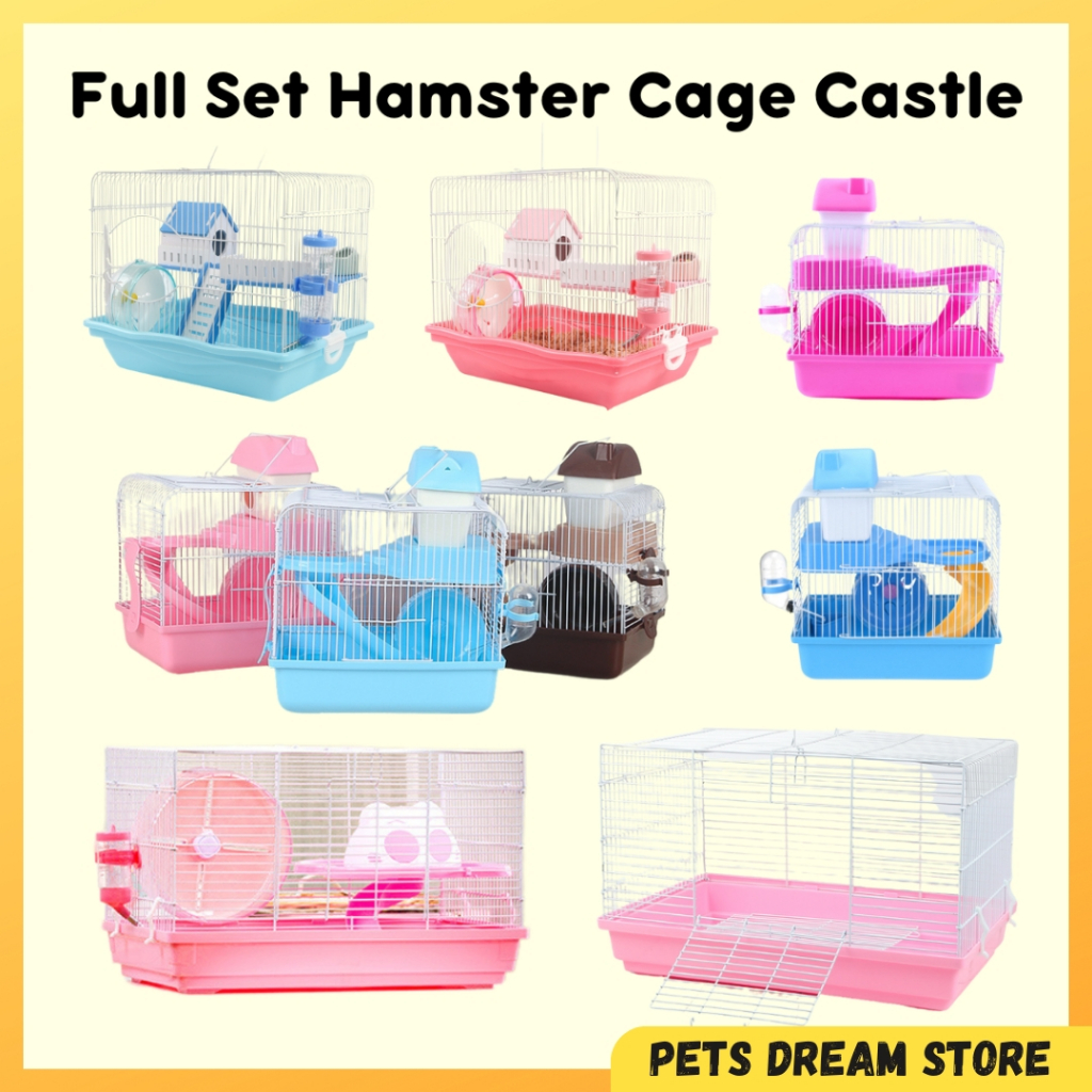 Picture of Hamster Cage 47cm Large Hamster House Sangkar Hamster Water Bottle ...