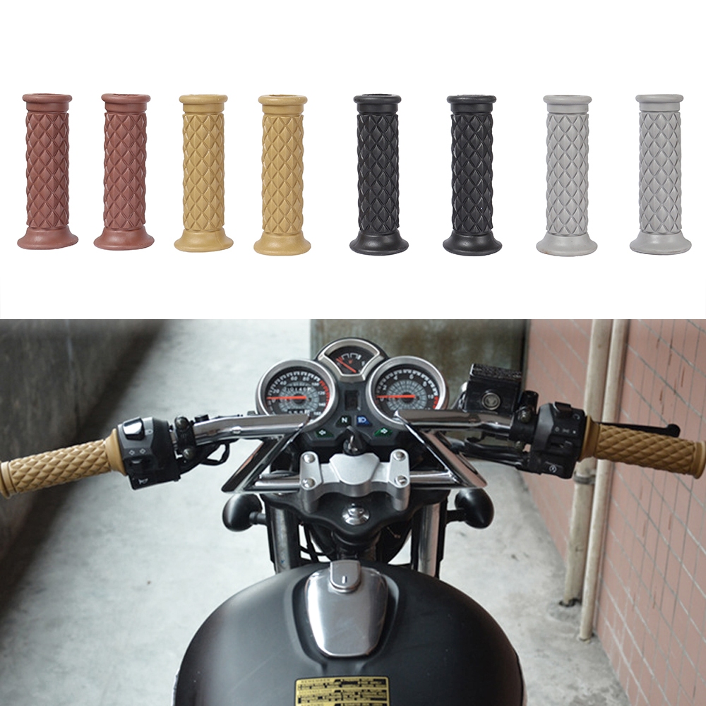 READY STOCK DIAMOND RETRO HARLEY STYLE HANDLE GRIP OLD SKOOL VESPA ...
