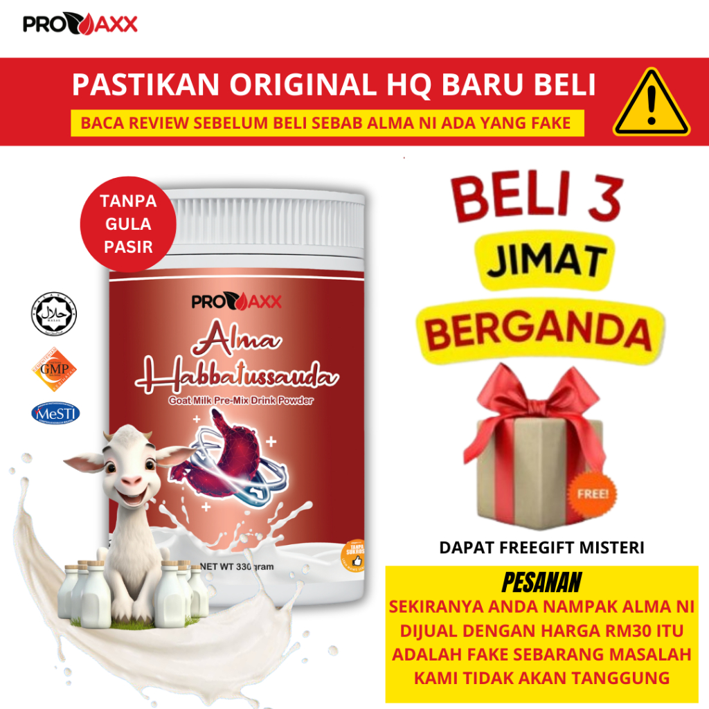 ALMA HABBATUSSAUDA SUSU KAMBING ORIGINAL PROMAXX HQ | Shopee Malaysia