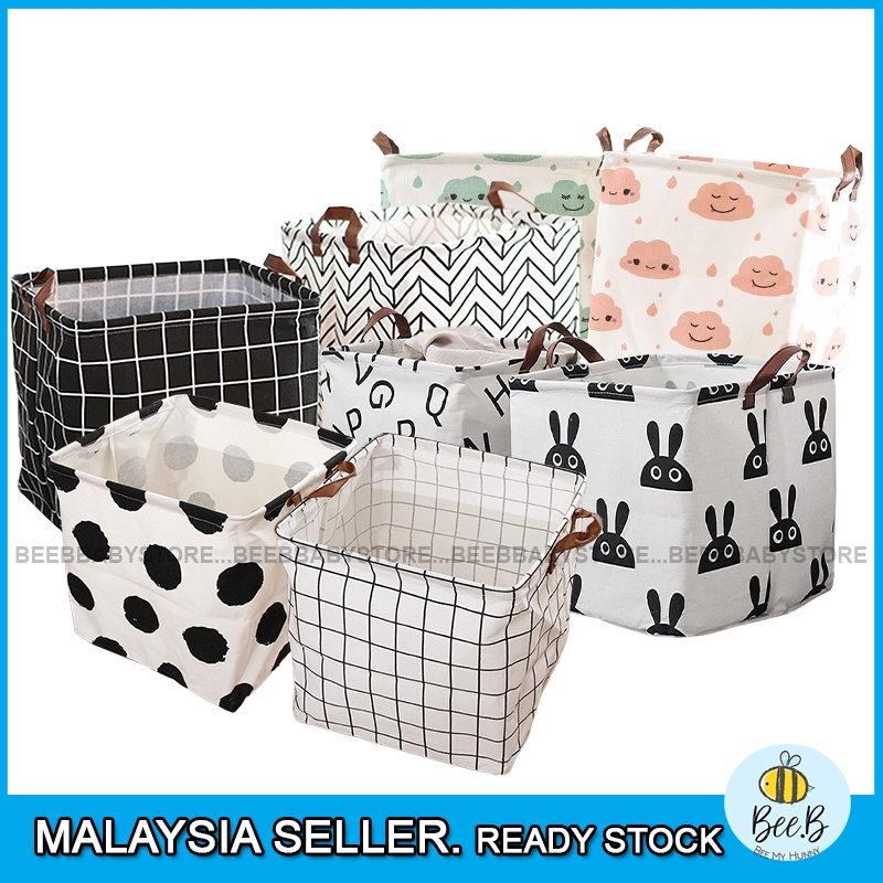 Kids Baby Clothes Storage Basket Waterproof Foldable Handle Storage Box ...