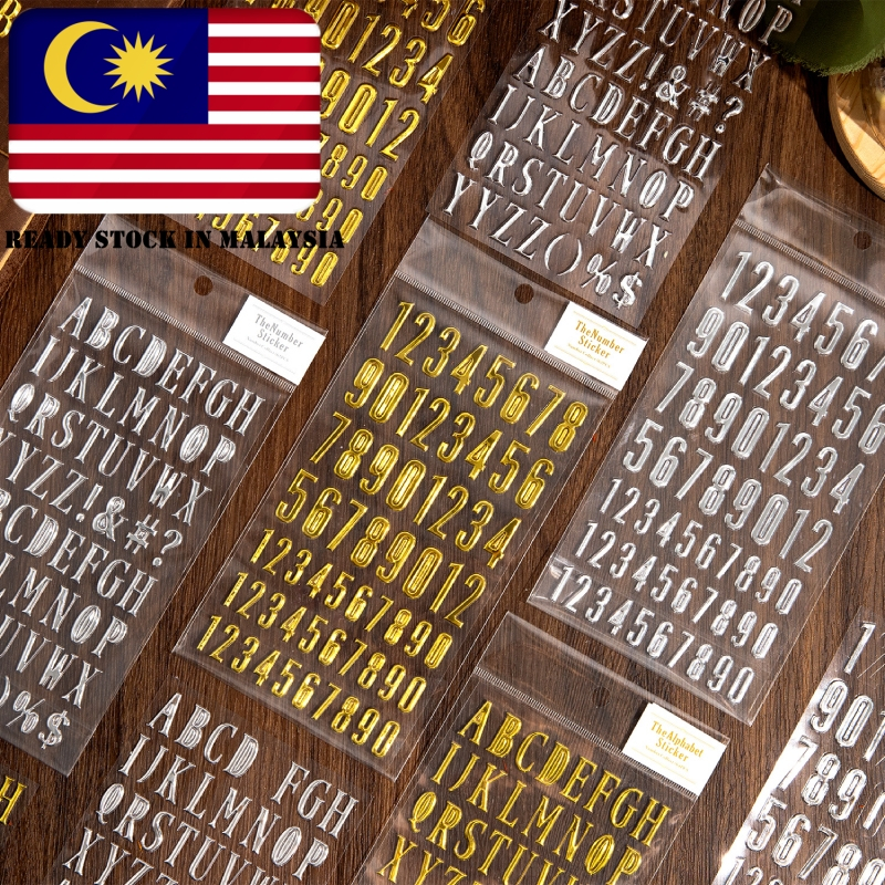 Classic Alphabets Letters Numbers Blocking Gold Silver 3D Foam Deco ...