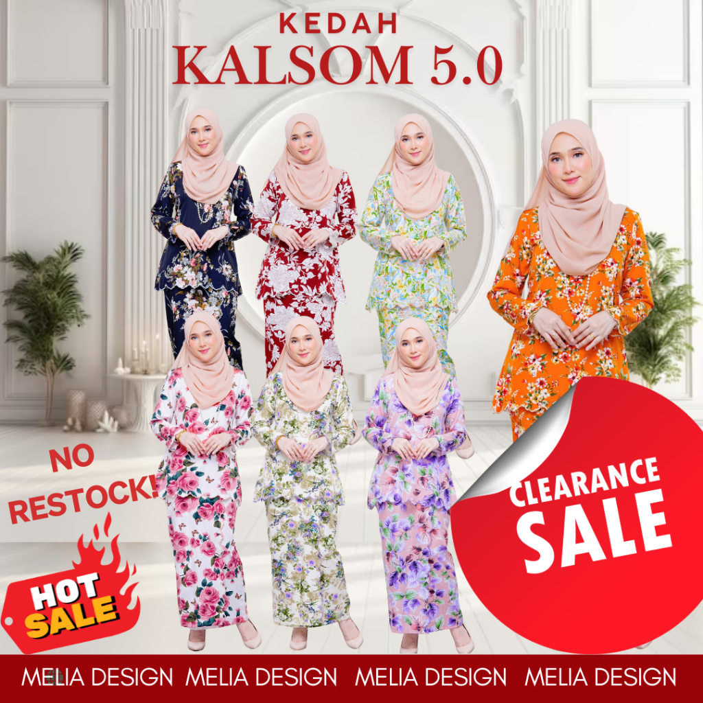 KEDAH KALSOM 5 CLEARANCE BY MELIA DESIGN SULAM BIKU COTTON MANGO SILK ...