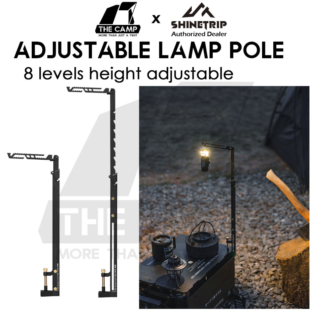Shinetrip Lamp Pole Adjustable Height Outdoor Camping Stainless Steel ...