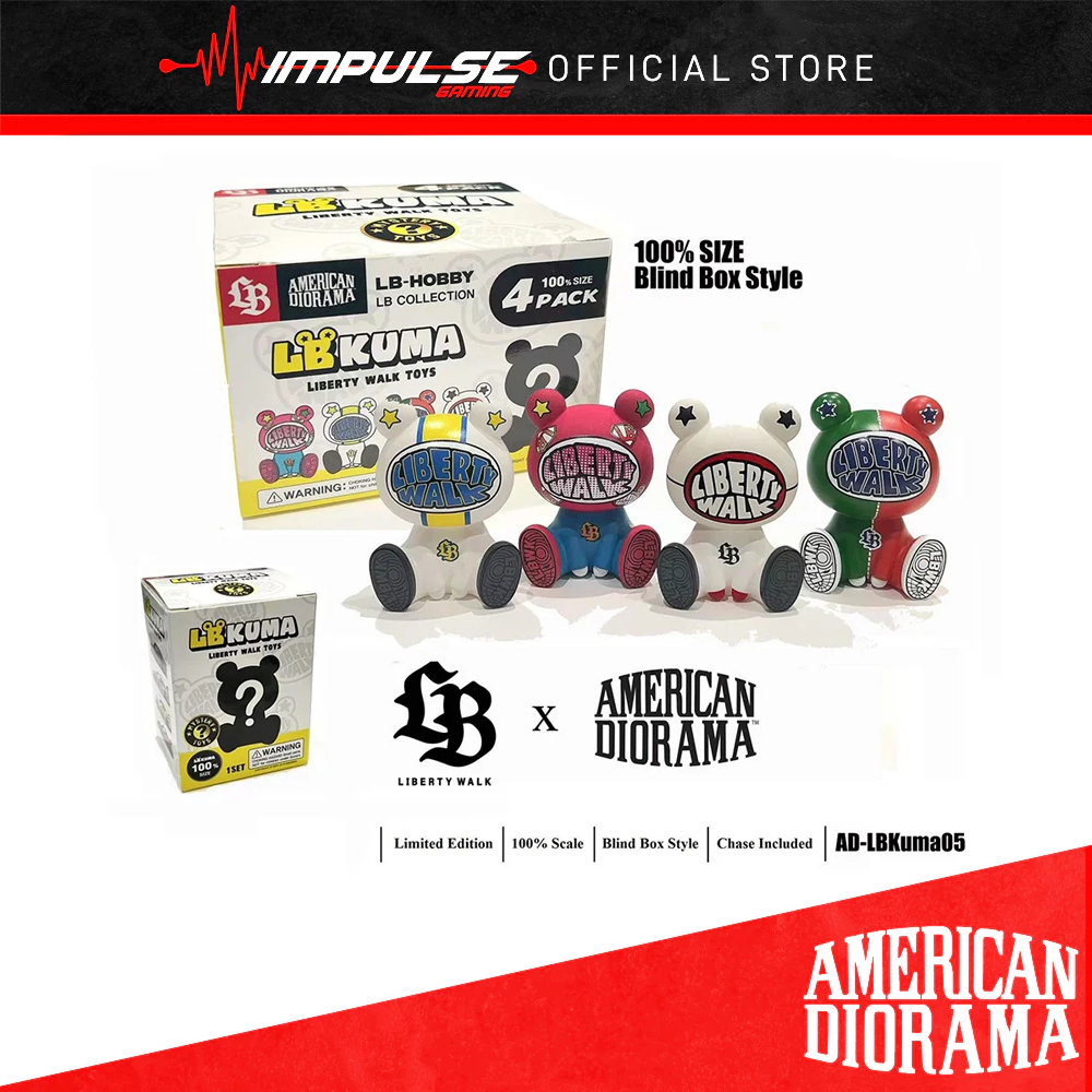 AMERICAN DIORAMA x Liberty Walk Liberty Walk Kuma 100% Blind Box [4 ...