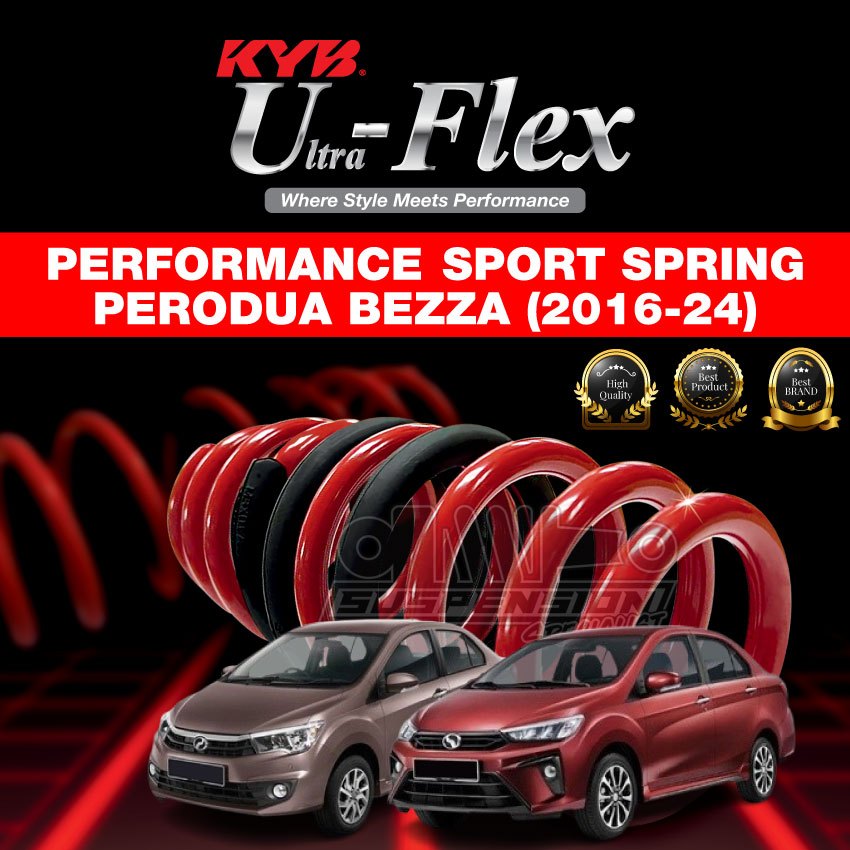 KYB U-FLEX PERODUA BEZZA 1.0 & 1.3 KYB ULTRA FLEX SPORT SPRING (LOWERED ...