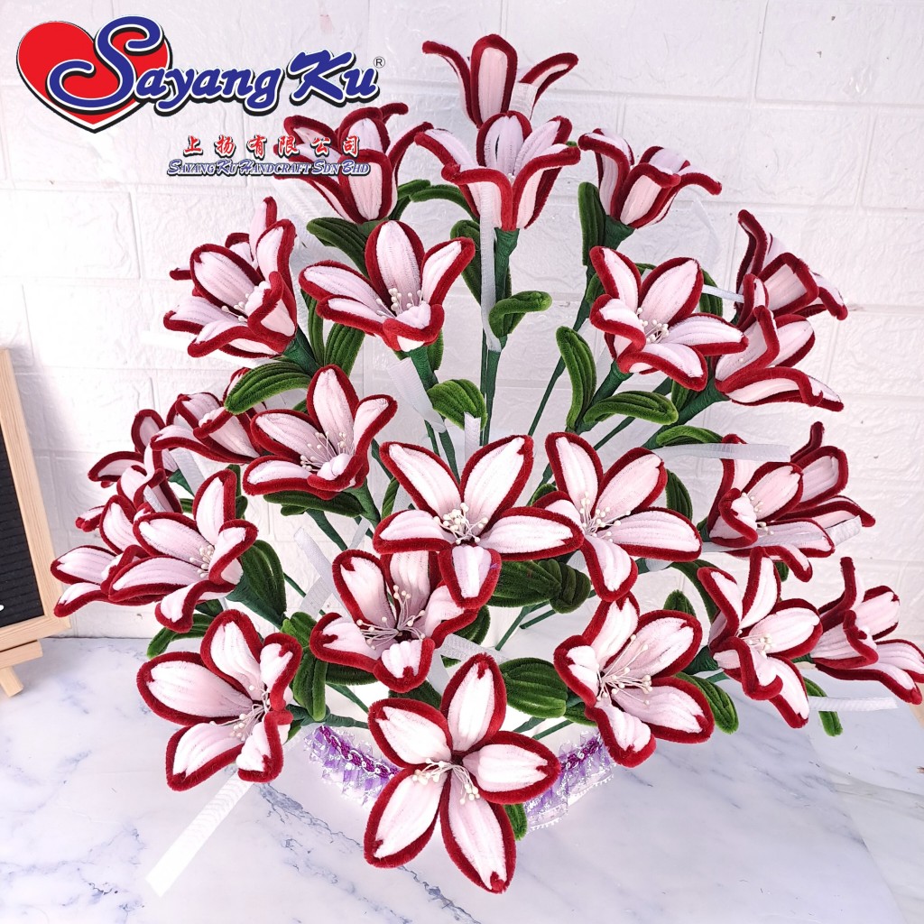 Bunga Telur Lily Tone Color siap cantum 10pcs-30pcs / Bunga Telur Lily ...