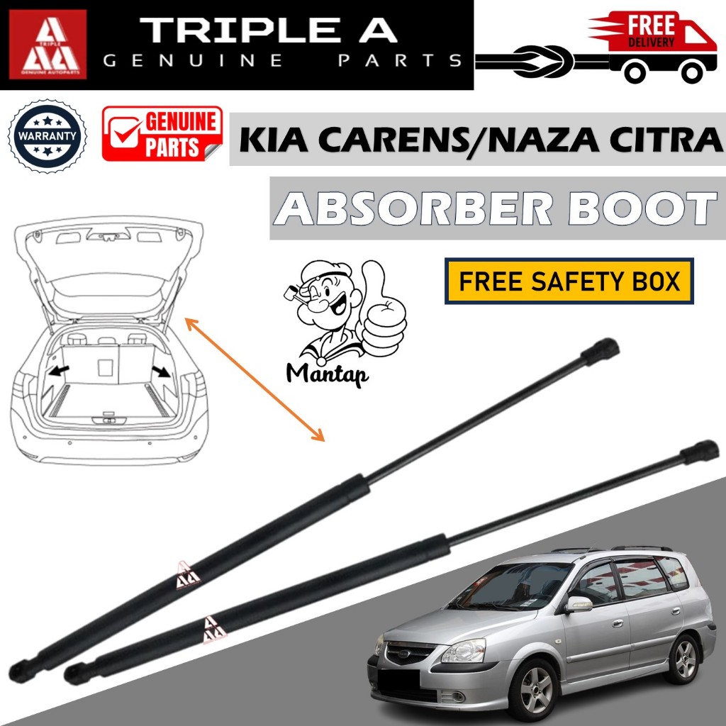 KIA CARENS / NAZA CITRA Rear Bonnet Damper Rear Boot Absorber Boot ...