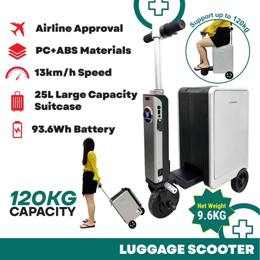 25L Electric Luggage Rechargeable Removable Battery Smart Rideable ...