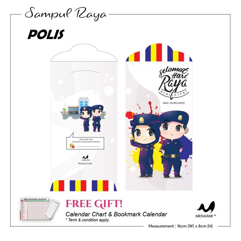 [ DUIT RAYA 2025 ] Polis DiRaja Malaysia Sampul Cantik Angpao Money ...