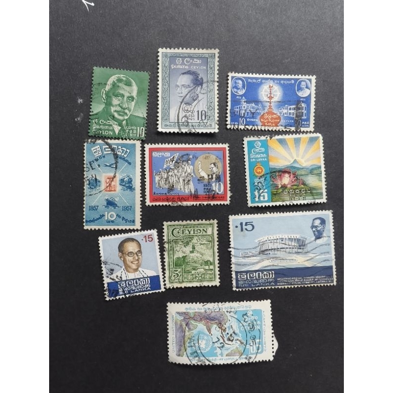 Ceylon07 Sri Lanka Ceylon postage stamps 10 different mainly single ...