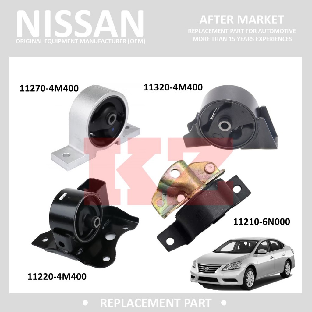 NISSAN SENTRA N16 AUTO 1.6L / 1.8L - 4 IN 1 SET - ENGINE MOUNTING ...