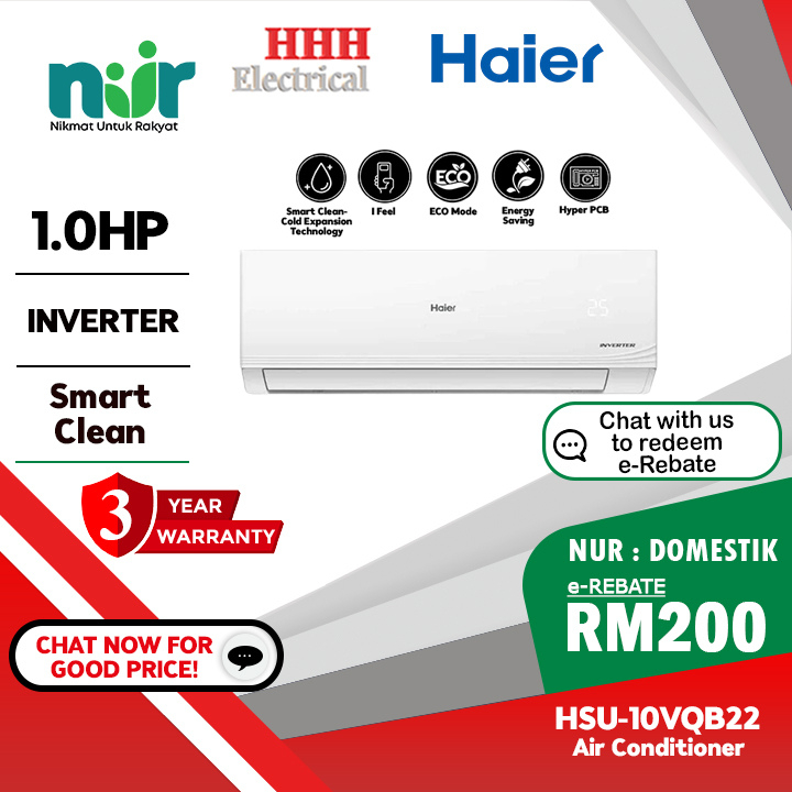 HAIER R32 Inverter Air Cond HSU-10VQB22/HSU-10VQA22 1.0HP I HSU-13VQB22 ...