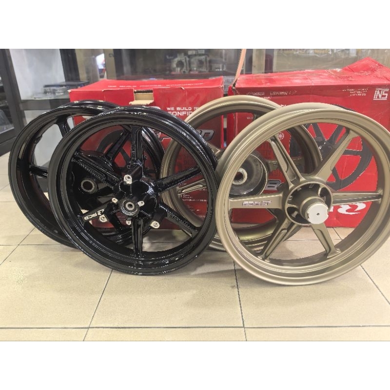 RCB YAMAHA NVX 155 SP800 250-14 /350-14 SPORT RIM (BLACK /BROWN ...