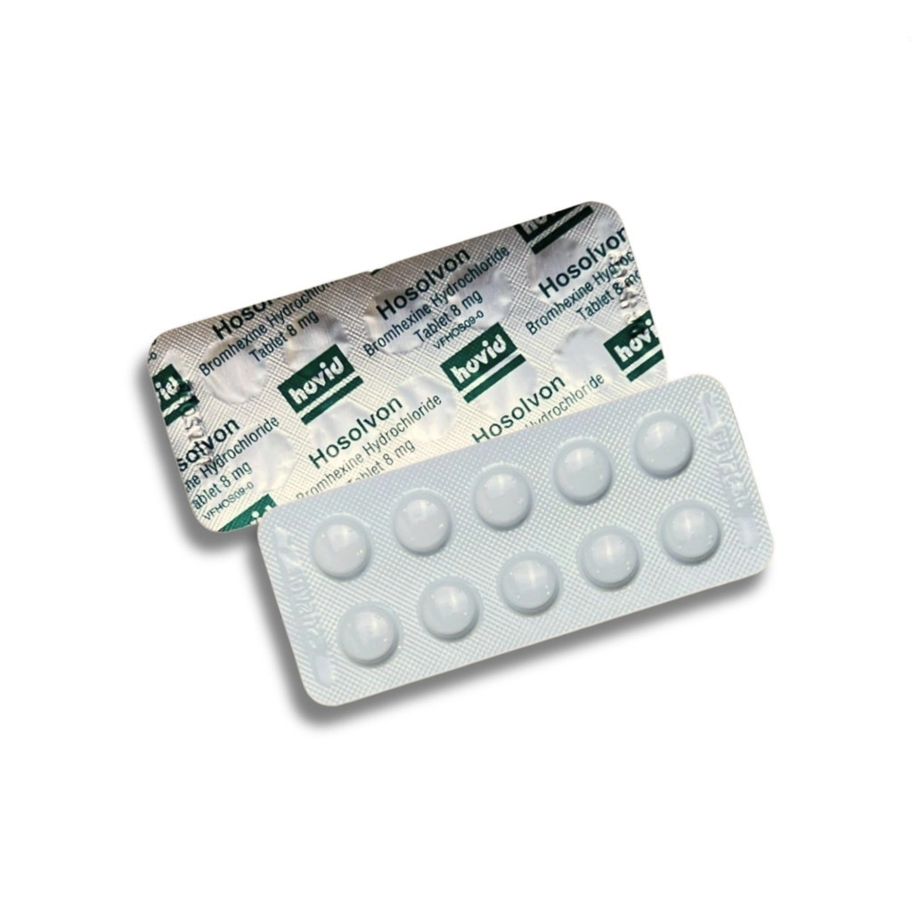 HOSOLVON TABLET [BROMHEXINE] 8MG 10S/STP [CECAIR KAHAK/PHLEGM/SPUTUM ...