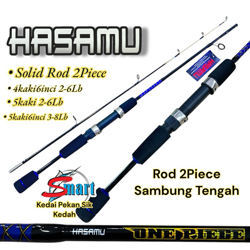 NAME: HASAMU ONE PIECE SPINNING ROD Tapi Rod 2piece Sambung Tengah ...